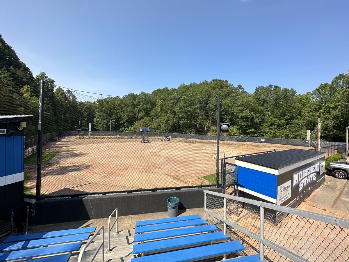 Renovations are underway at University Field 👏👏👏 #EaglesSoar #SoarHigher