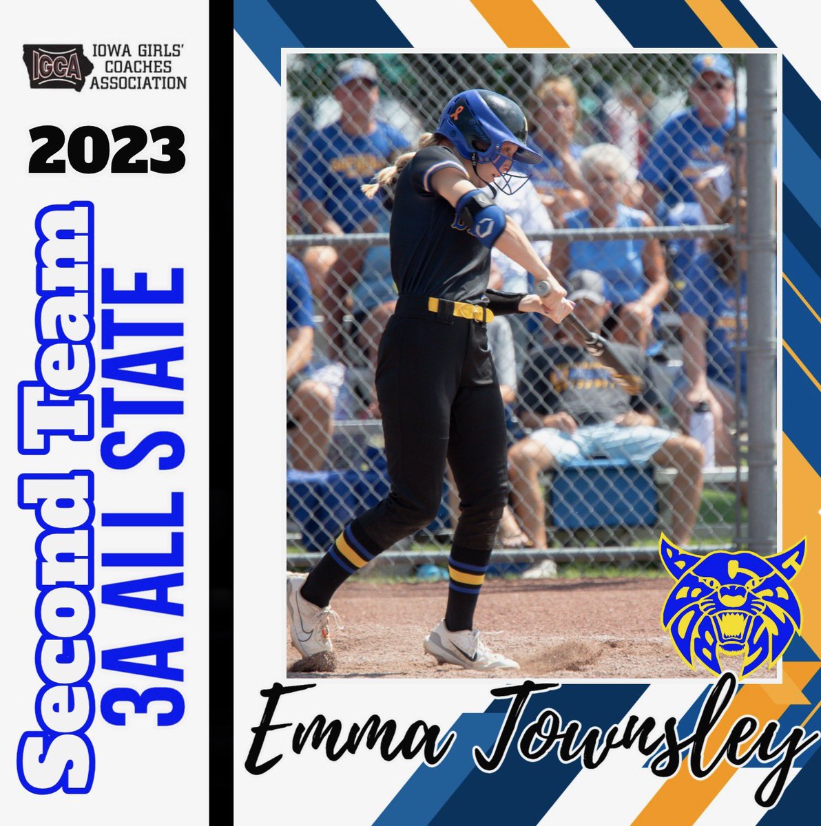 Congrats Emma Townsley on being selected to 3A 2nd Team All State 💙💛
