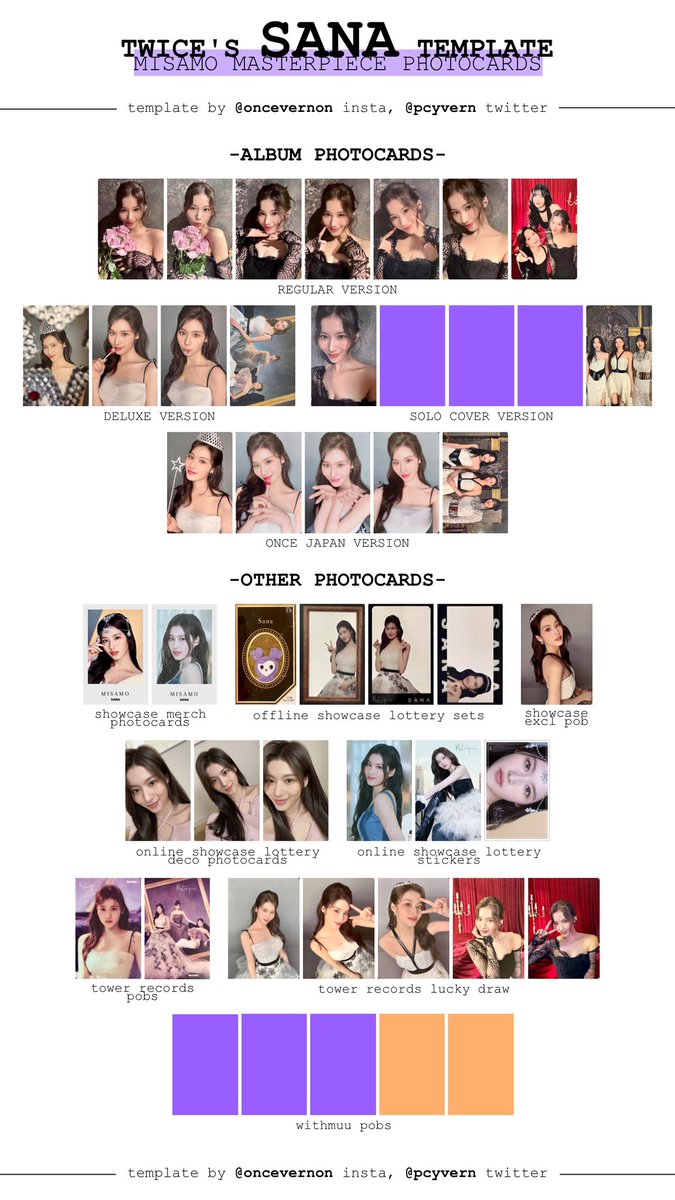 first draft of the misamo masterpiece photocard templates!! still