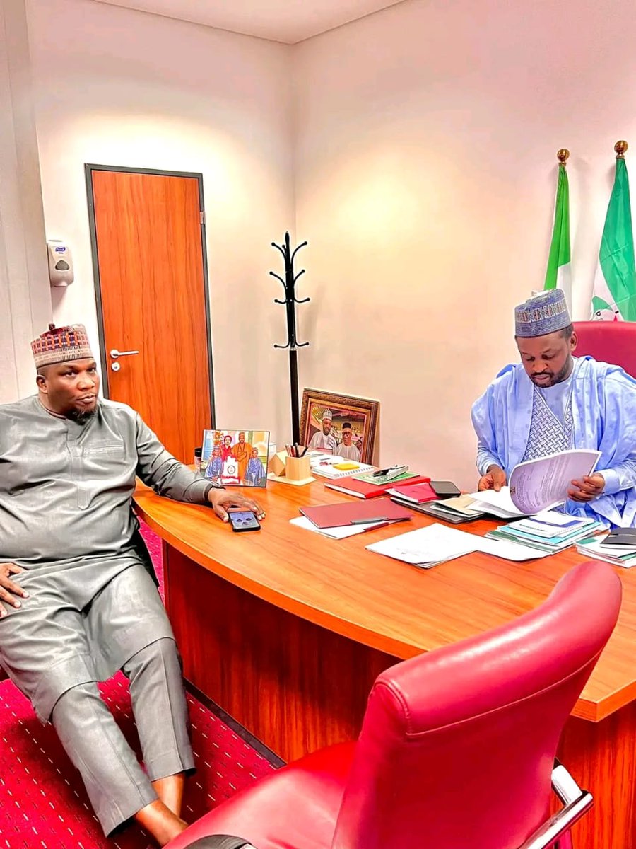 Earlier today, Hon Shehu ABG <a href="/usmanbawa2/">Usman S Bawa</a> paid a courtesy visit to his friend, Distinguish Senator Lawal Adamu Usman (Mr. LA) in his office in Abuja.
