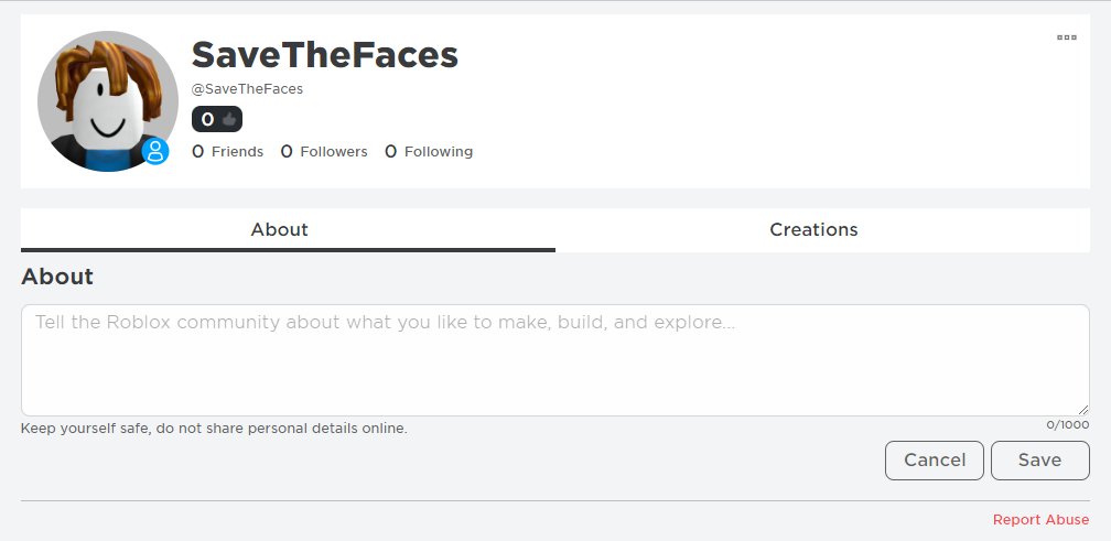 ResetNotifier's tweet image. Get these trending. #RobloxFace #StopDefaultingRthro #SaveTheFaces