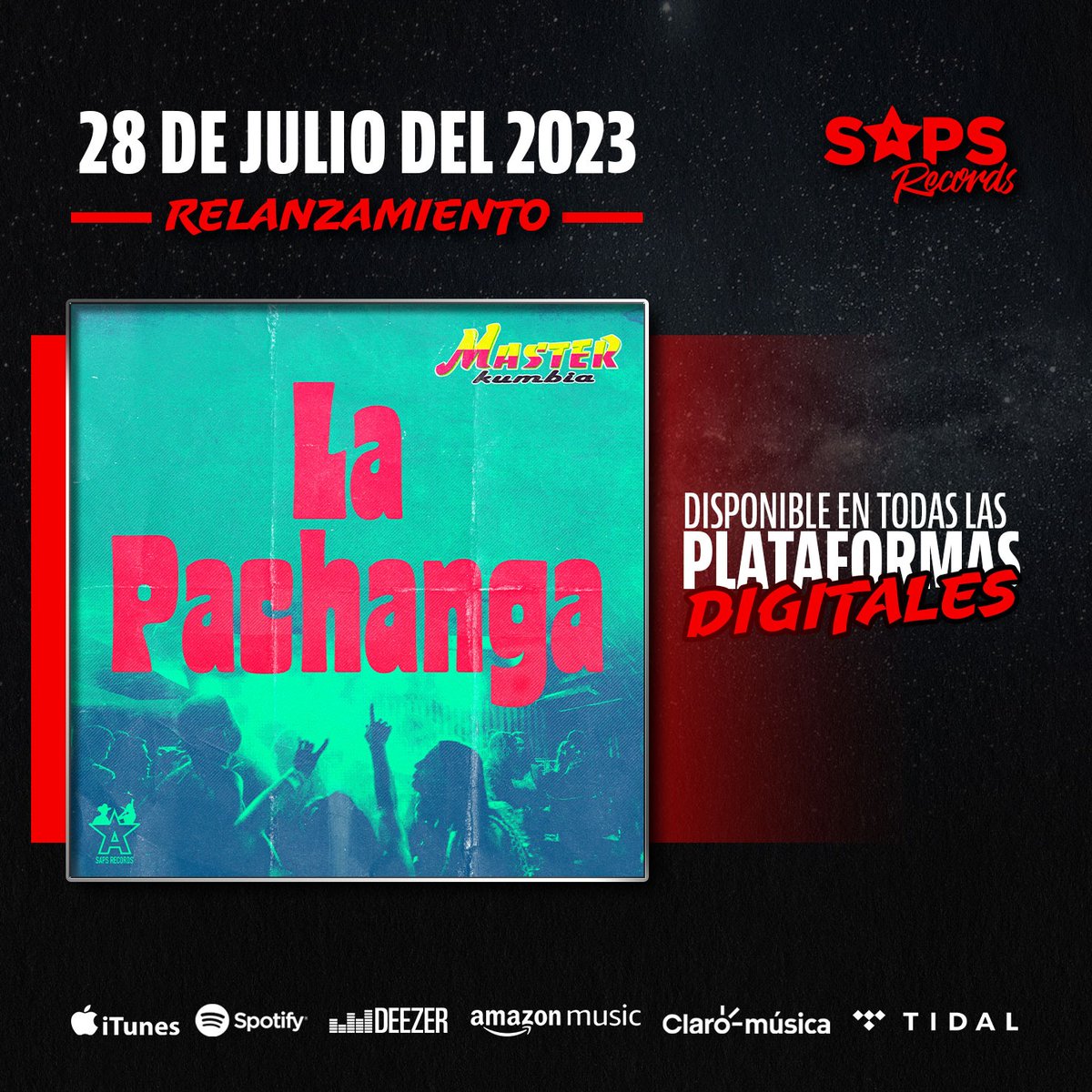#Relanzamiento

¿Listos para la pachanga del año? ¡Master Kumbia lo hace posible! 🎵💫 Disfruta de "La Pachanga" y únete a la fiesta sin fin. 🕺💃

Presave: onerpm.link/257684796617