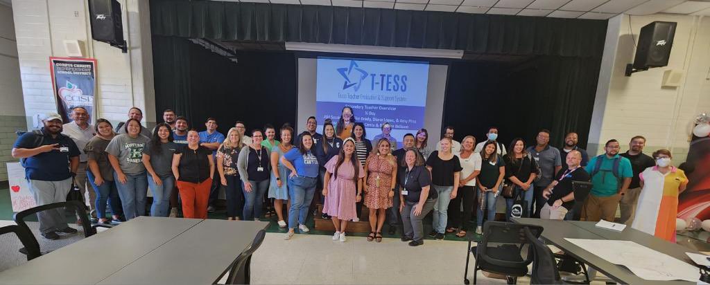 Today <a href="/BryJackson624/">Bryanna Jackson</a> and I teamed up to introduce the T-TESS appraisal system to <a href="/CCISD/">CCISD</a>’s newest secondary teachers at NTO. These educators are ready to make a difference in their students’ lives! 🍎 #strongertogetherCCISD <a href="/JohnAPrezas/">John Prezas</a> <a href="/KelsieMorris12/">Kelsie Morris</a>