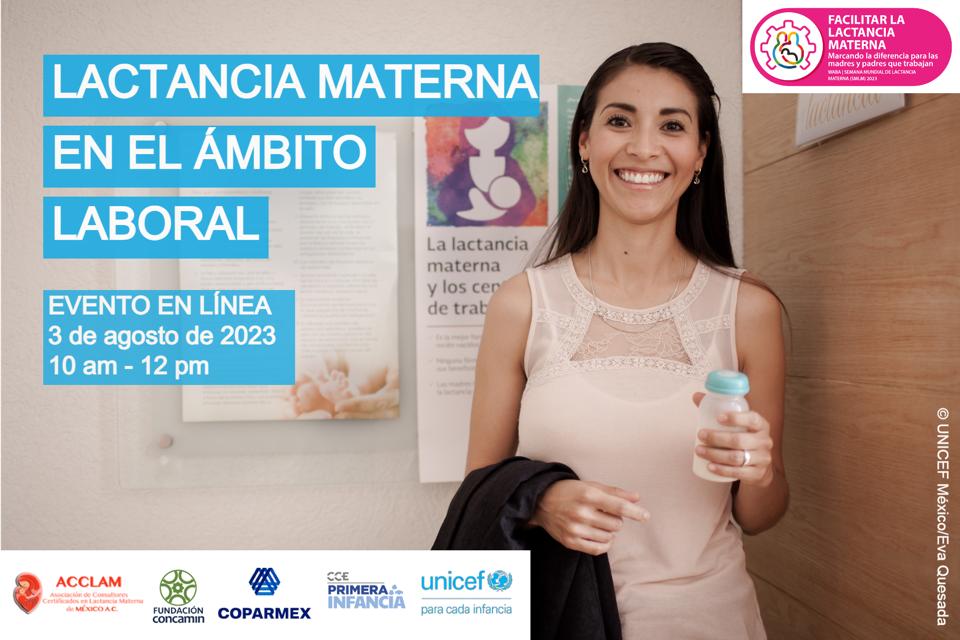 🔵 Te invitamos a ser parte del evento virtual “Lactancia materna en el ámbito laboral”.🤱
Donde aprenderás sobre: 
⚙️ Presentación de herramientas para sector privado
💼 Buenas prácticas empresariales
👩‍⚕️ Asesoría de lactancia en vivo

¡Te esperamos! 🙌
🗓️ jueves 3 de agosto
⏰