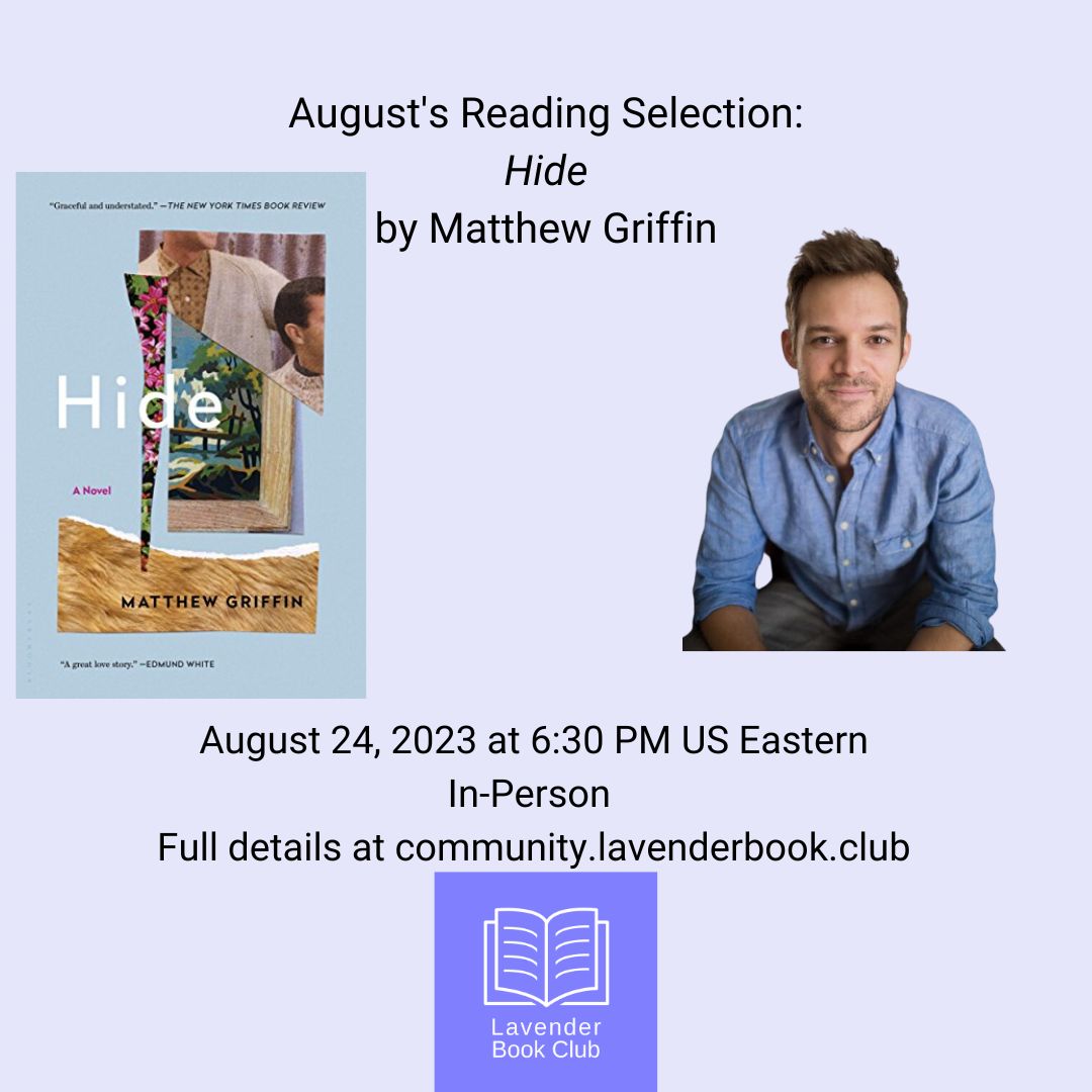 2 weeks until Hide by Matthew Griffin Lavenders! Still plenty of time to get your book more info on our Tumblr page: tumblr.com/lavenderbookcl…

<a href="/mattygrif/">Matthew Griffin</a> <a href="/PGHEqualityCtr/">Pittsburgh Equality Center</a>