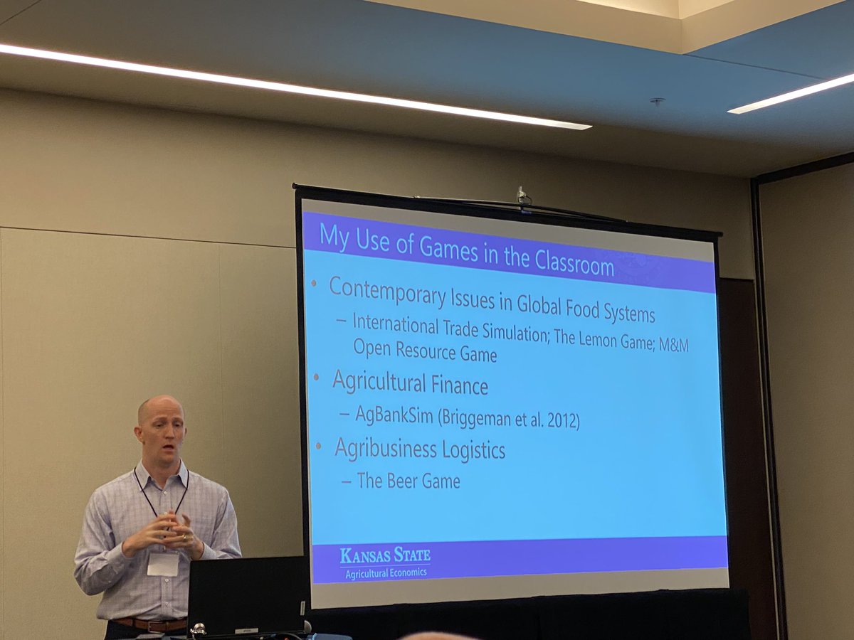 na_zuo's tweet photo. The Game of Games! If you want to spice up your classroom engagement with games, look no further!! Professors Logan Britton, Jason Bergtold, and Aaron Johnson @kstateagecon got you covered! #aaea2023 https://t.co/MZtFUsVIJG