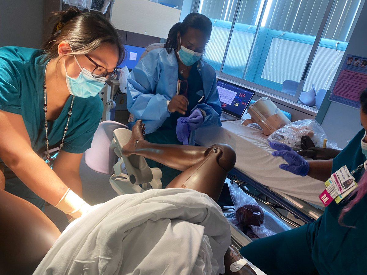 Interdisciplinary simulation with Metropolitan OB Team &amp; Dr. Qian w/ SIM MOM for management of shoulder dystocia &amp; features of severe Preeclampsia. Team collaboration is key to reduce potential adverse outcomes for fetus &amp; deliver the client safely &amp; quickly. 
#healthsimNYC
#sim