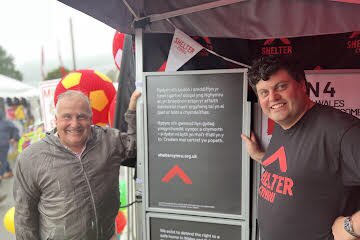 mark4ceredigion's tweet photo. Tracked down the Shelter Cymru Stand today in the rain and had a really useful chat on the impact of an enlarged Air B and B sector on the local housing sector already under huge pressure. Thanks Matt and colleagues at Shelter Cymru. https://t.co/vsLP1acTb3