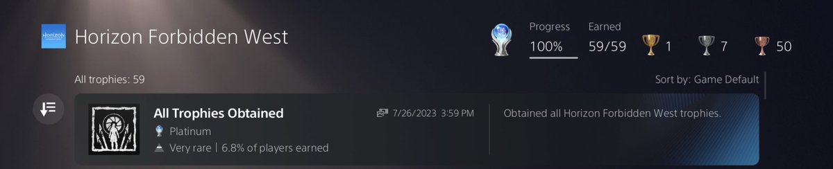 All done!

#PlatinumTrophy #HorizonForbiddenWest