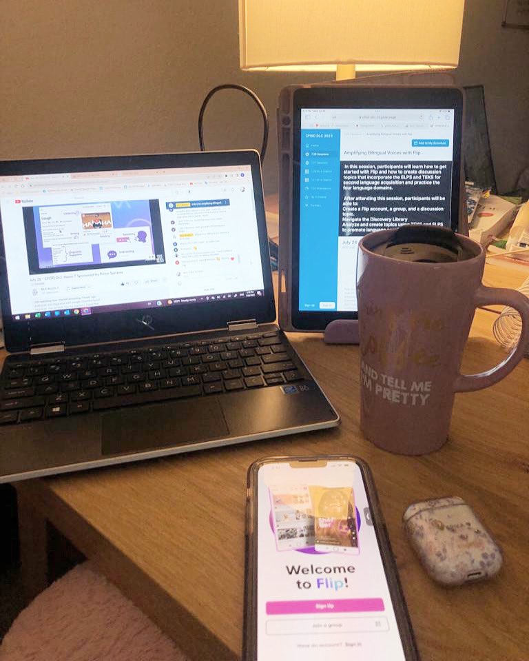 MrsErikaTamaura's tweet image. Loved meeting @FelyTeachnology talking about @MicrosoftFlip : 
⭐️Amplifying Bilingual Voices with Flip 
At the @CyFairEdTech #CFISD 
Digital Learning Conference #CFISDDLC #PDInPJs #VirtualPD #DLC
¡Muchas ideas para las clases de español!