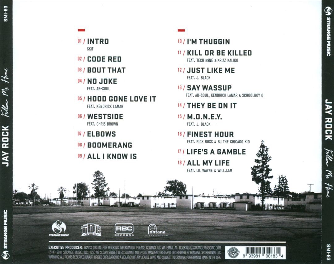 12 years ago today, Jay Rock released his debut album, ‘Follow Me Home’ (2011)

<a href="/jayrock/">Jay Rock</a>