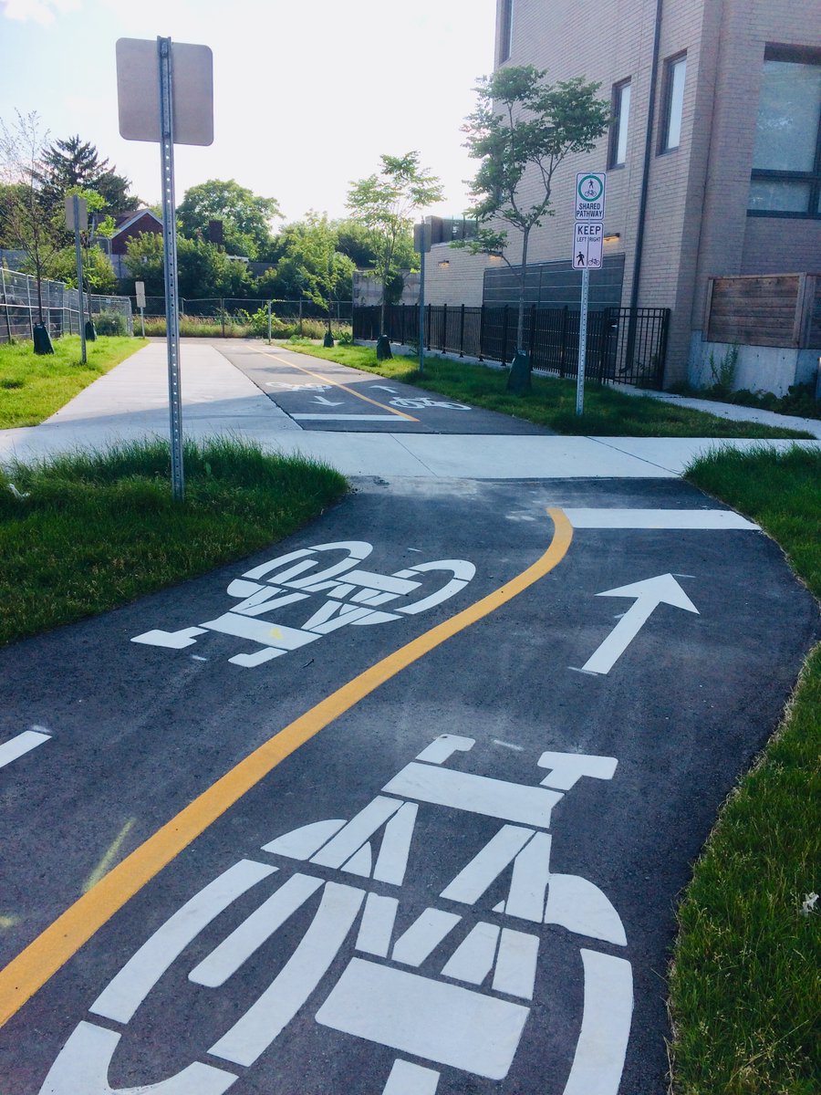 The new cycle/pedestrian connector from Sterling Road to the Railpath is a nice improvement