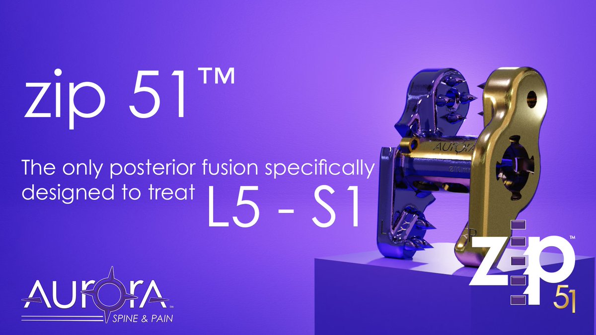 AuroraSpine's tweet photo. The zip 51™ was designed to increase the possibility of greater bone purchase on L5-S1 fusions. #zip51 #ziptofusion #ziptopainrelief
If you have any questions, ask the team!
#Simplifyingthecomplex $ASAPF $ASG.V https://t.co/mbksavdaG0