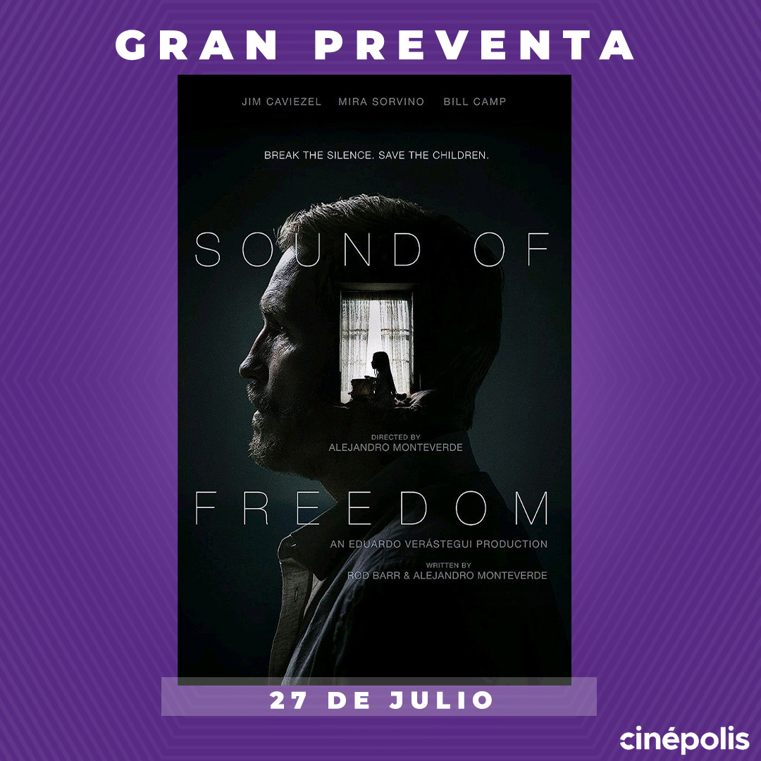 ¡Pre-Venta Disponible jueves 27 de julio!

Sonido de Libertad, es una historia en la que vemos una realidad muy alarmante sobre tráfico de niños.

Compra tus entradas en: cinepolis.com.sv

¡Estreno 31 de agosto ven a #Cinépolis!

#SonidoDeLibertad