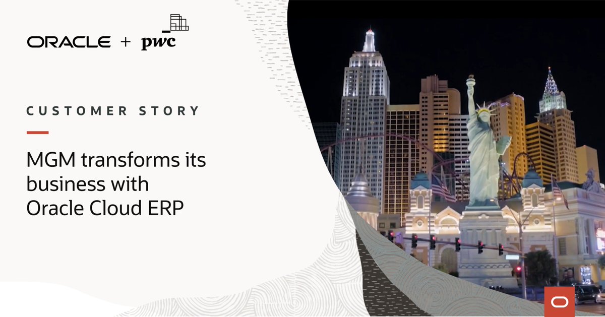 brunoabdons's tweet photo. .@MGMResortsIntl employees are spending less time on data entry and other manual tasks, and more time helping the business run better with @Oracle Cloud #ERP. Read their story: https://t.co/WHu4MaxHBs With @PWC https://t.co/661cKTIAqe