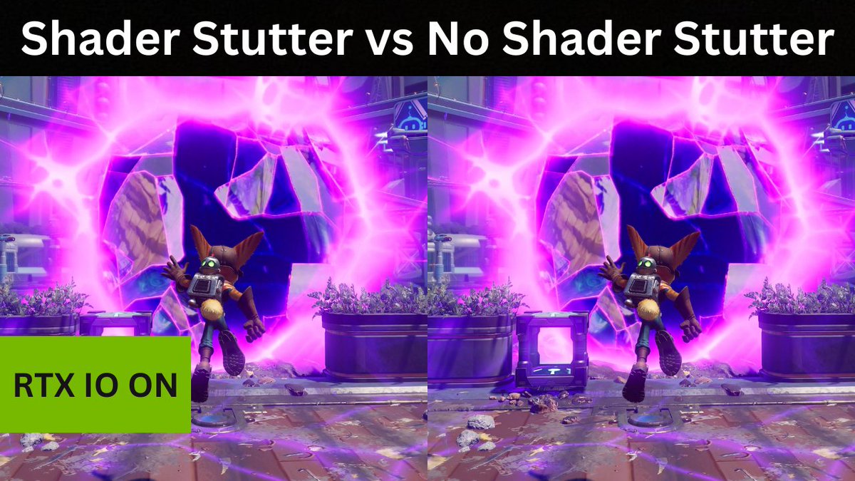 compusemble's tweet photo. Ratchet &amp; Clank Rift Apart seems to suffer from shader stutter on PC. However, once shaders are compiled, RTX IO is doing a great job with no significant frame time spikes.
https://t.co/Vvp21MJ0ta https://t.co/9KySklvD8B