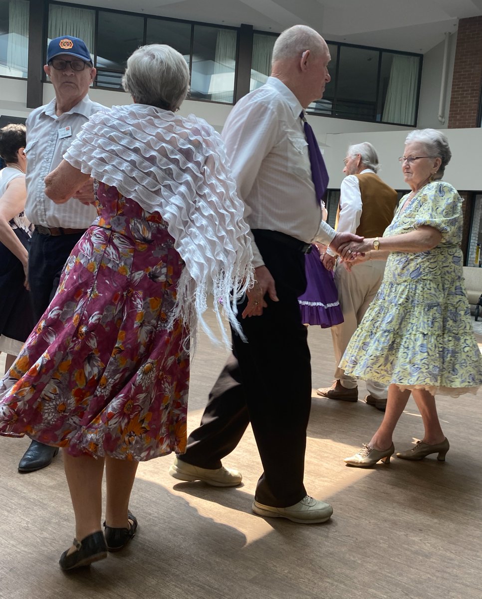 CanterburyYEG's tweet image. Now circle left, and do si do! Now ladies in and men sashay! What a treat to have these square dancers come to Canterbury! Having a live caller there to lead the dancers was amazing to watch! We loved seeing our residents take part in the square dancing #squaredancing #yegseniors