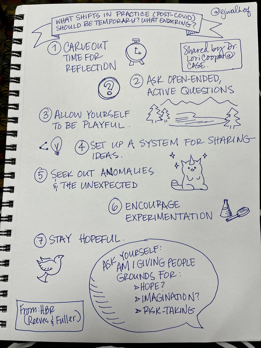 ejwalhof's tweet photo. Thinking about these 7 principles from an HBR article shared by Dr Lori Cooper at #CASEconvention this morning. Appreciate them and the sincerity with which they were shared. https://t.co/zsnzXeVAxp