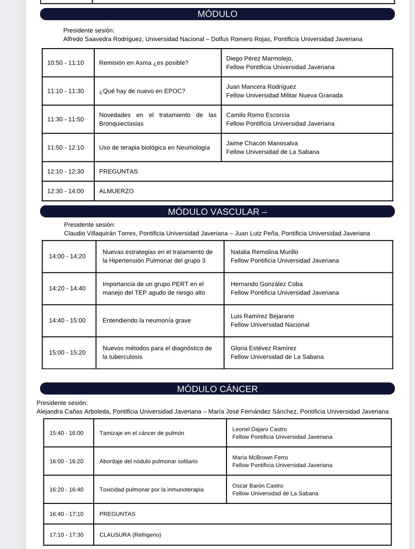InternaUninorte's tweet photo. !Hola! Esta vez la invitación es a hacer parte del II simposio de actualización de neumología. 

4 de Agosto del 2023 en la ciudad de Bogotá.

! Les compartimos el programa con los ponentes y el link de inscripción ! 

Bienvenidos 👏🏻🙌🏻 https://t.co/g7gMkC4nov