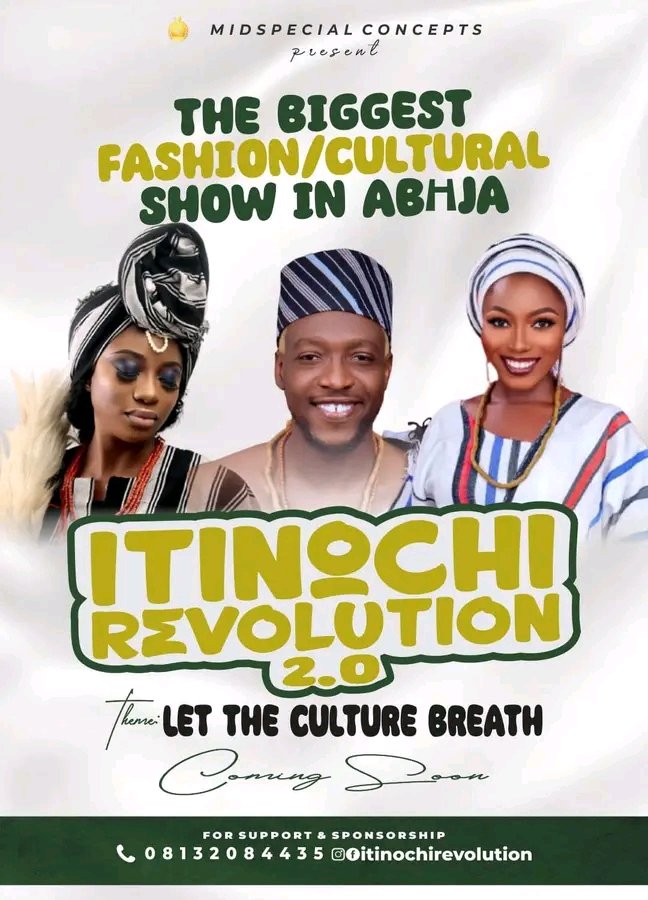 oyeeza10's tweet photo. ITINOCHI REVOLUTION 2.0
ABUJA ARE YOU READY??????
ANTICIPATE THE BIGGEST FASHION/CULTURAL SHOW IN ABUJA
COMING SOONβ¦.. LETS MAKE THIS HAPPEN AGAIN
@Midspecial1
@AlexAdeiza
#ItinochiRevolution #AbujaBigEvent #E2DWORLD #proudlyAnebira https://t.co/u34ZWBbxPH