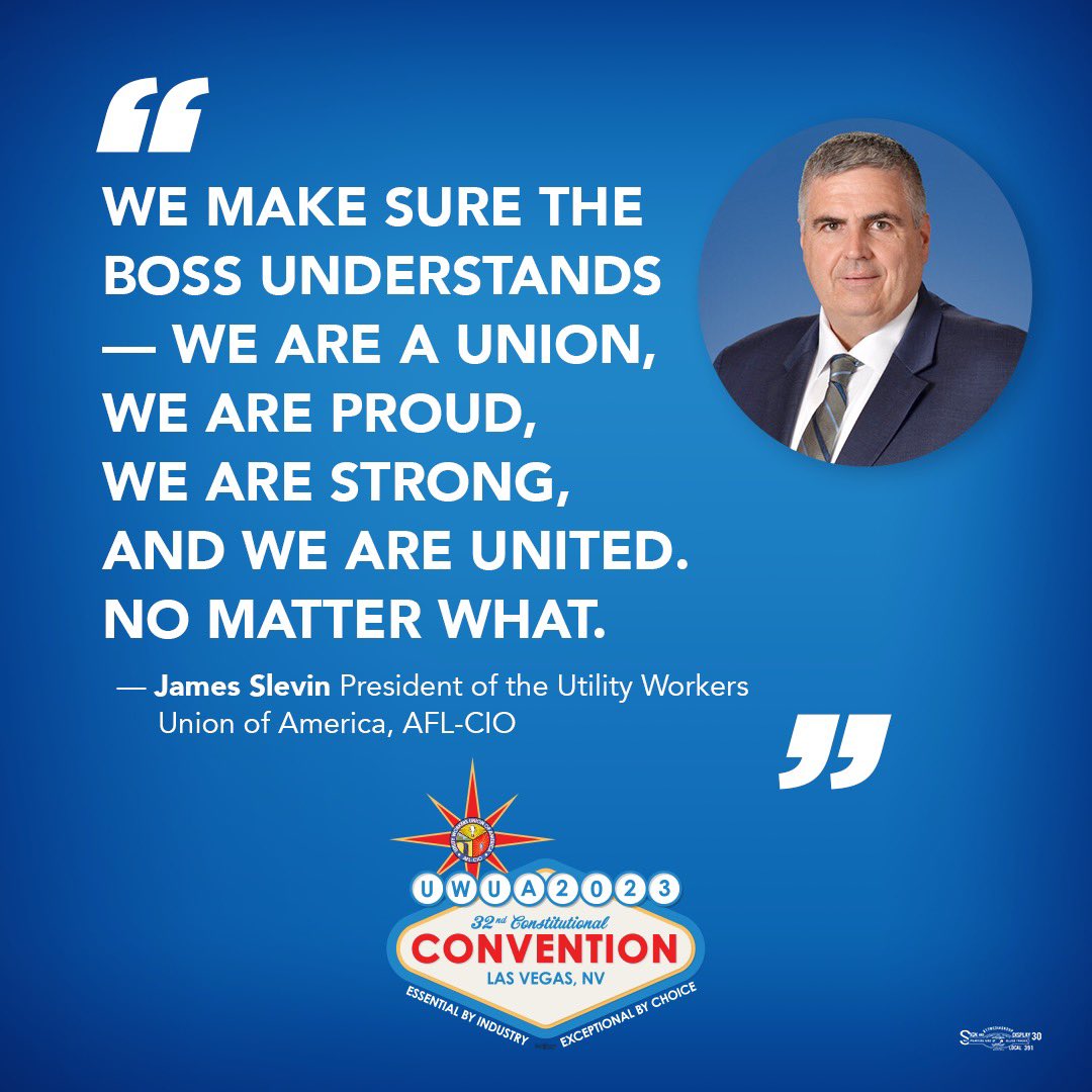 We stand proud as UWUA members knowing that we are united no matter what. #1u #UWUA32

<a href="/JamesSlevin1/">James Slevin</a>