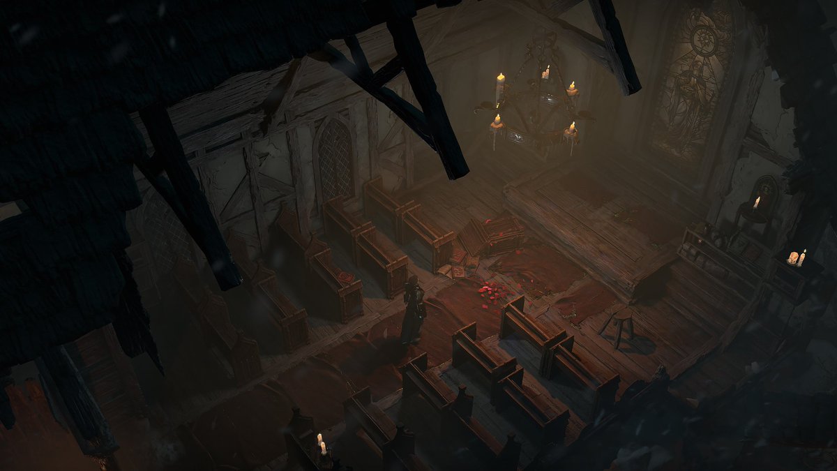 Diablo's tweet photo. In Sanctuary, danger lies around every corner.

Pay homage to the artists that brought #DiabloIV's vast environment to life:

https://t.co/miAmxXrovp https://t.co/a25KRYRCjq