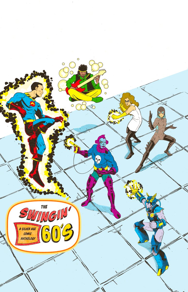 Hey #comics twitter, say hi to <a href="/ZevHatfield/">Zev Hatfield</a>! We worked together on the <a href="/comicsschool/">comicsschool.org</a> Swinging 60's Anthology!