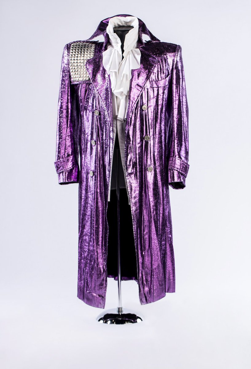 PaisleyPark's tweet photo. On July 26th, 1984, the film Purple Rain held its world premiere at the Mann's Chinese Theatre. It became a cultural classic and helped Prince break barriers in the film and music industry. 
 
This purple Lamé jacket is the same style Prince wore to this historic movie premiere💜 https://t.co/aX1ZTz5ZVH