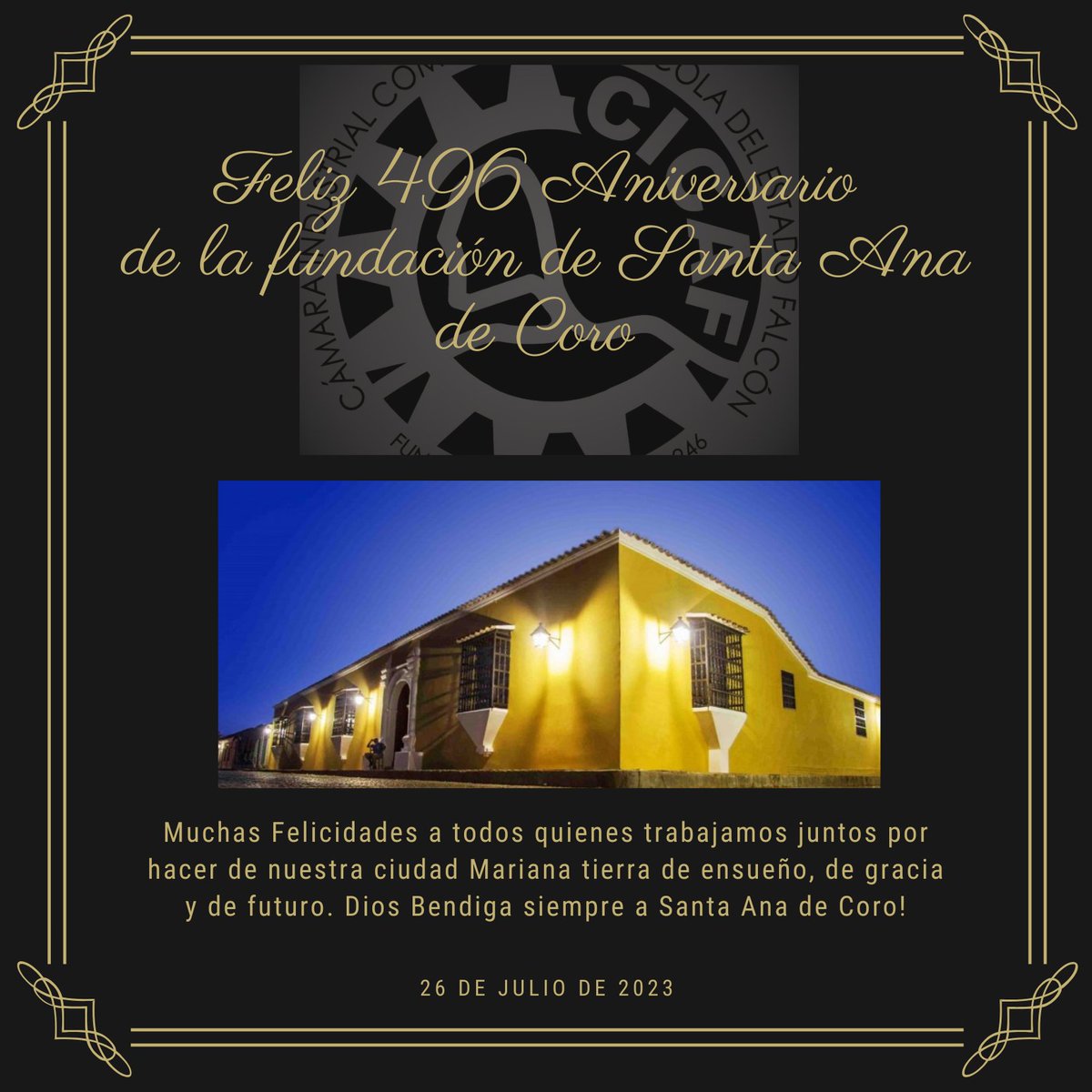 CicafMiranda's tweet photo. Feliz cumpleaños a nuestra querida Santa Ana de Coro!

Que Dios Bendiga por siempre a su gentilicio, su nobleza, su cultura, su historia y a todos sus ciudadanos.

Enhorabuena, tierra buena! https://t.co/ZGaGe3SZhD