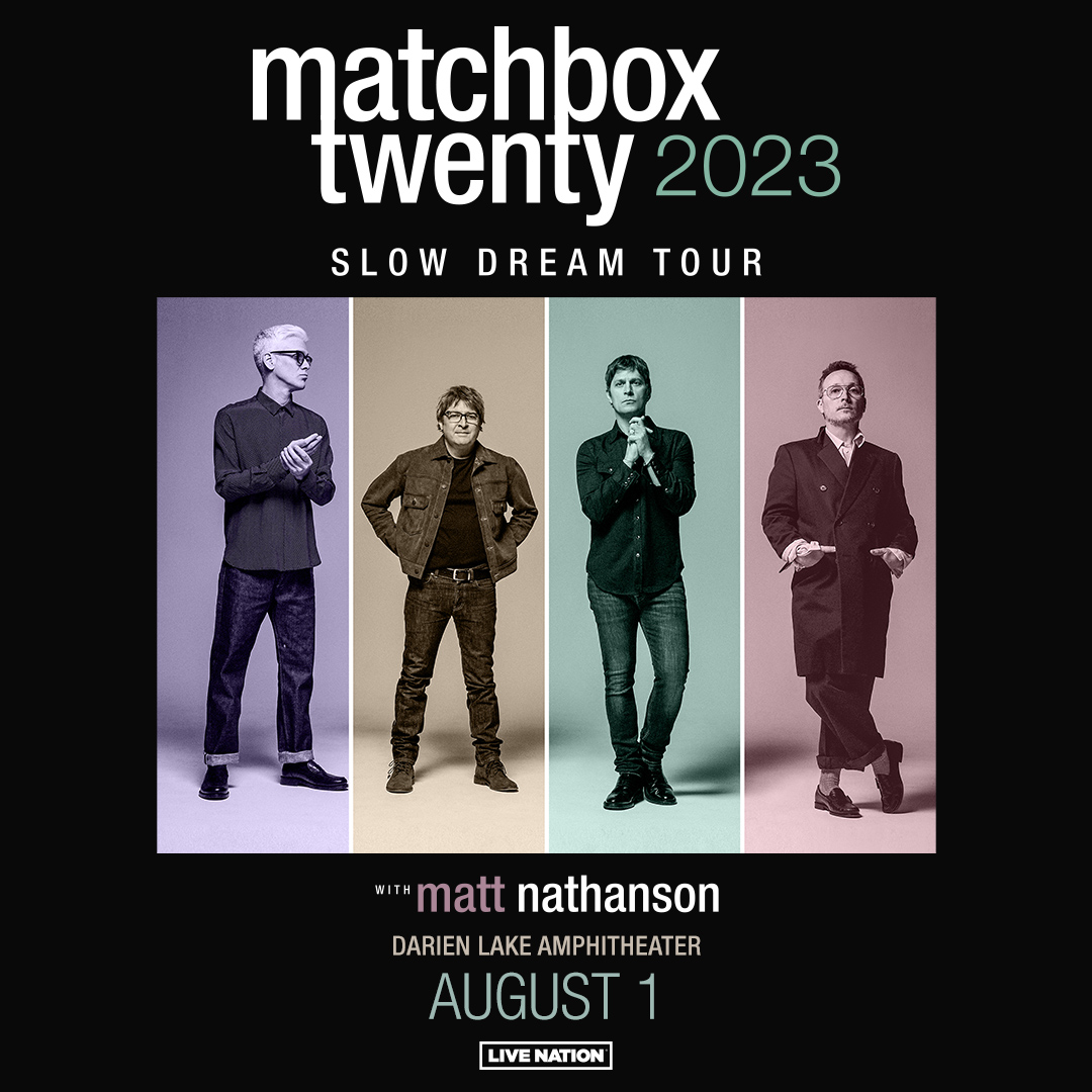 Coming up at Darien Lake- Matchbox Twenty: Slow Dream Tour! Buy your tickets now: livemu.sc/3KauNqN

Through August 1st, get 4 tickets to this show, plus more, for just $80 all-in with Summer's Live courtesy of Live Nation!