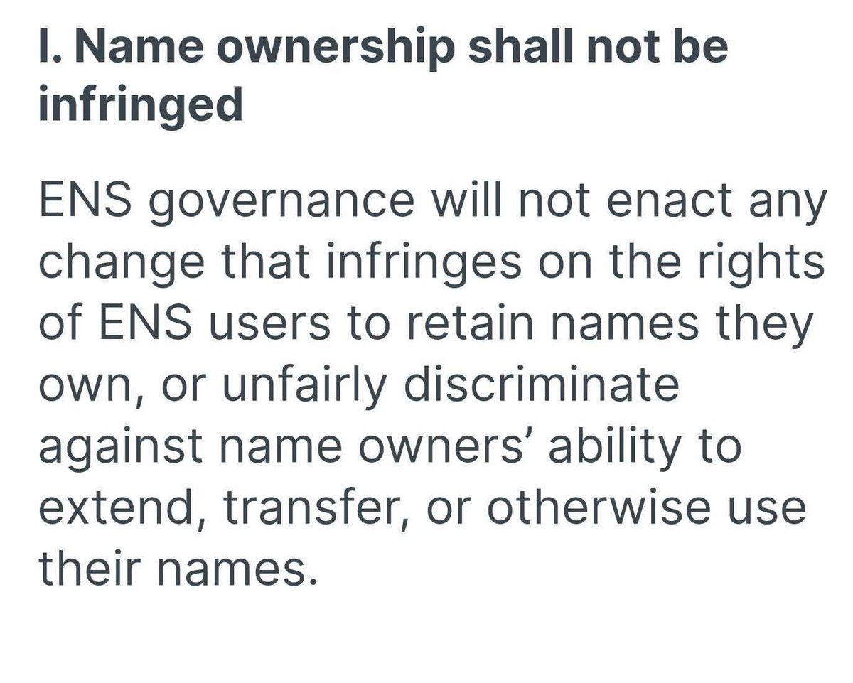 ensdomains's tweet photo. “Name ownership shall not be infringed.” https://t.co/woJw3FjI42