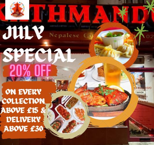 KNCNorthfield's tweet photo. 20% OFF “July Special Offer “&amp; FREE Delivery through our Website or via call 02088401634. 
Enjoy the flavors of authentic Nepalese &amp; Indian cuisine without stepping out! 🍛🏠 Order now at https://t.co/PdO5UQY73f 
Call : 02088401634
#KathmanduNepaleseCuisine  #FreeDelivery https://t.co/aVnnJTtpAt