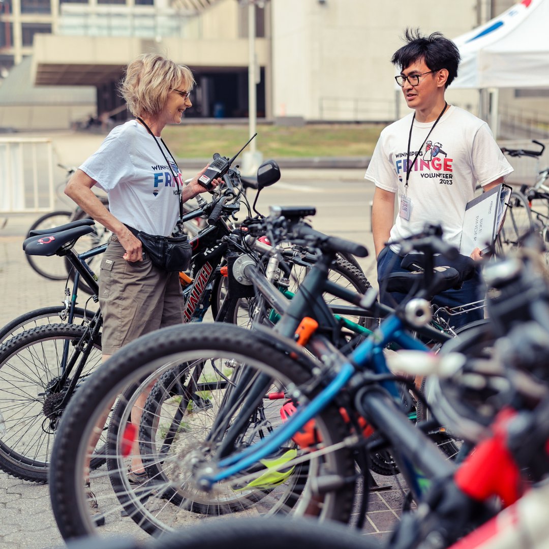 WinnipegFringe's tweet photo. 🚲Hey, Bike Twitter

Is parking downtown a nightmare? Then consider our Supervised Bike Parking a dream!

From 10am to 12:30am daily, you can lock up your bike under the watchful eyes of our volunteers at 180 Market Avenue. Just don't forget to bring your own lock 

📷Leif Norman https://t.co/WsQbyed9fY