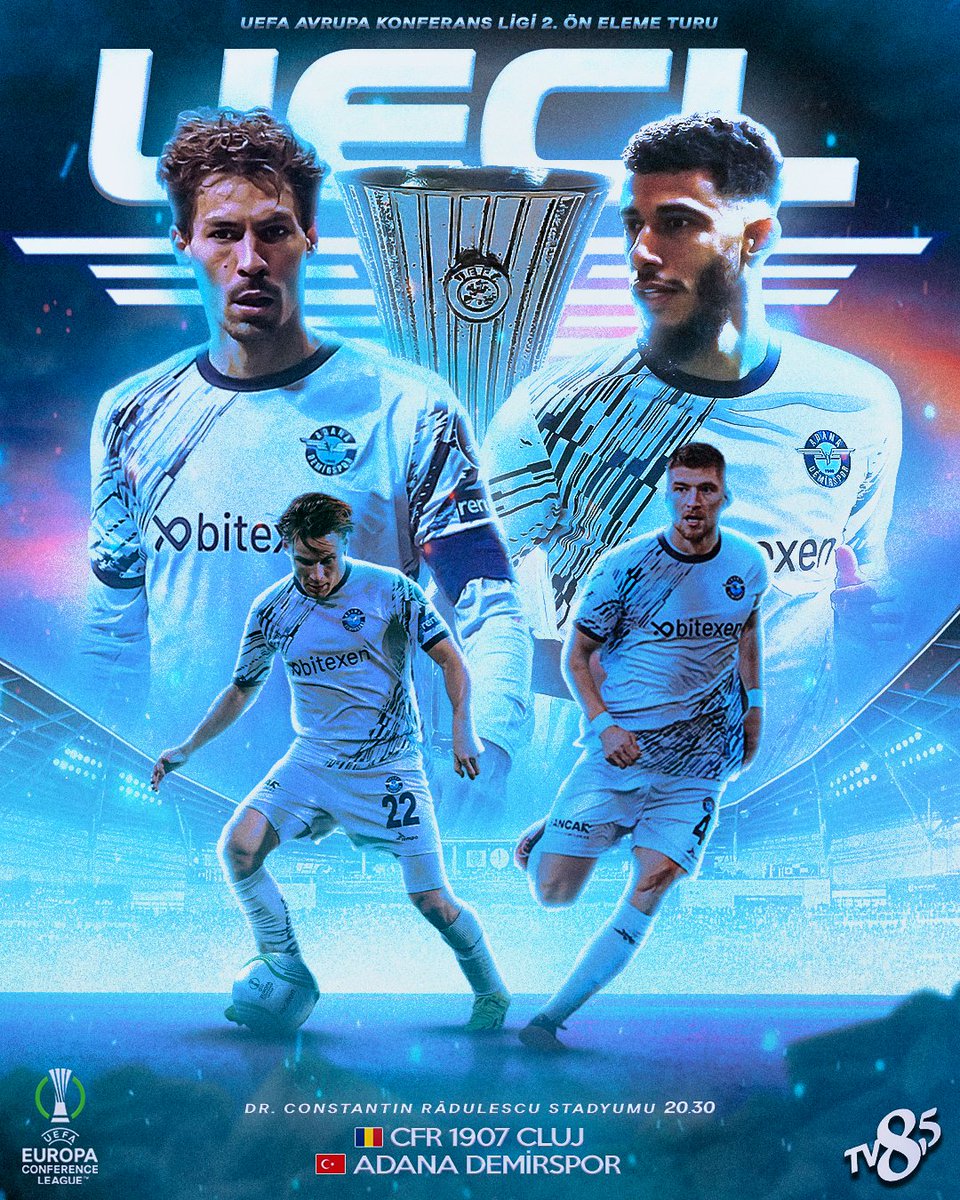 🏆 #UECL İkinci Ön Eleme İlk Maç
🆚 CFR 1907 Cluj
🕘 20.30
🏟️ Dr. Constantin Rădulescu 
📺 <a href="/TV8Bucuk/">TV8Buçuk</a>
📲 #CLJvADS || @europacnfleague
