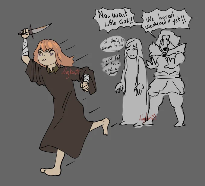 The Girl has killed more monsters on her own than everyone in my party and i don't know how 