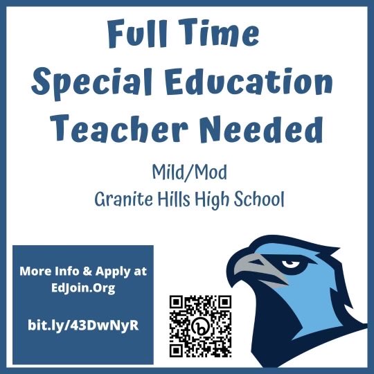 Come work for a GREAT school and District!