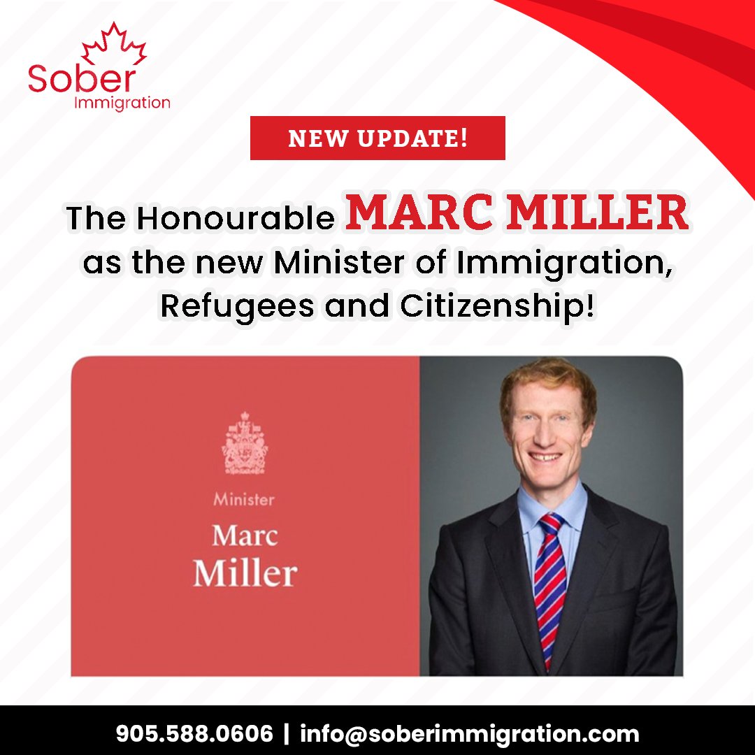 NEW UPDATE!!

Marc Miller - The new Minister of Immigration, Refugees and Citizenship.

#canadalife #canadasworld #canadatravel #canadaimmigration #etsycanada #canoncanada #tourcanada #igerscanada #canadavisa #canadapost #canadastudentvisa #movetocanada #immigrationconsultant