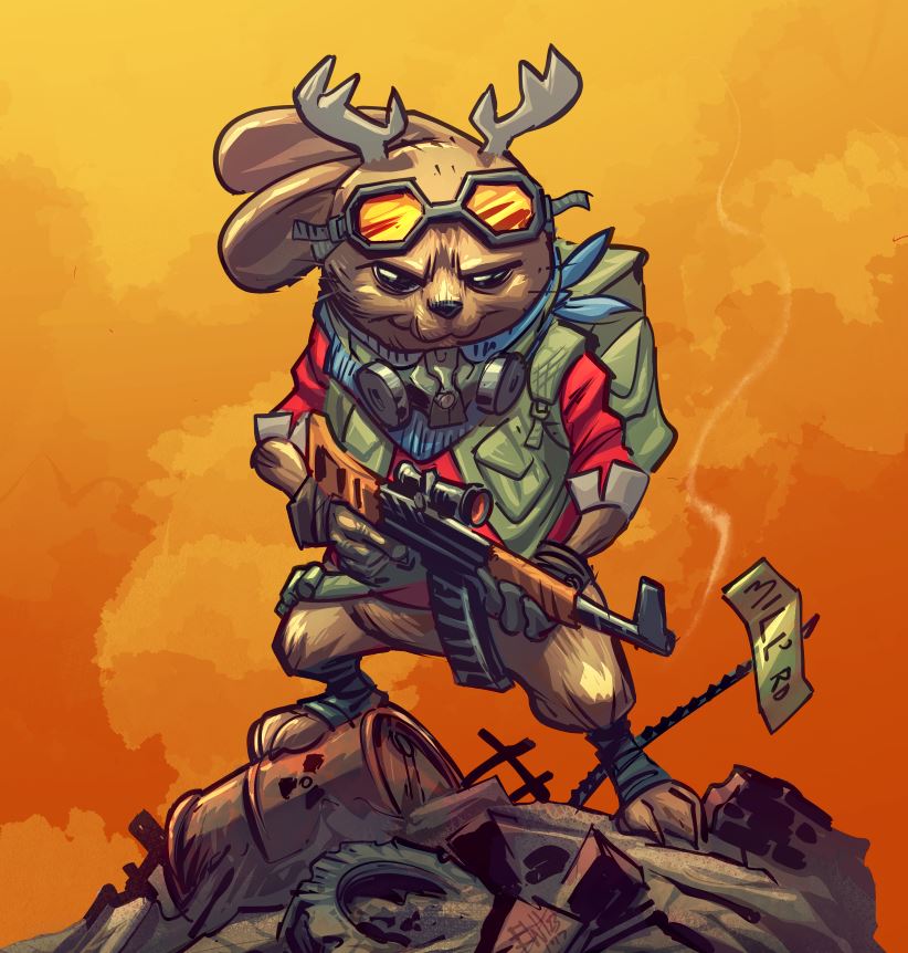 EryckWebb's tweet photo. #postapocalyptic #jackelope #survivor #ask47 #hunter #zombieapocalypse #zombies #drawing #inkscape #inks and #clipstudiopaint #colors https://t.co/FFFAKhfYmI