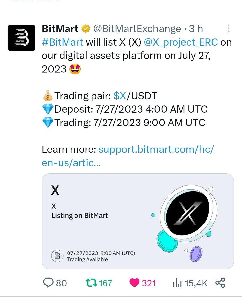 EtinosaJackson's tweet photo. @CARNAGE_3000X @XTOKENERC20 @binance @cz_binance @kucoincom @bitgetglobal @bg_francophone @bitgetturkey @BitgetJP @okx @OkxTurkiye @gate_io @cb_doge $X #XARMY https://t.co/InVaYWWf4f