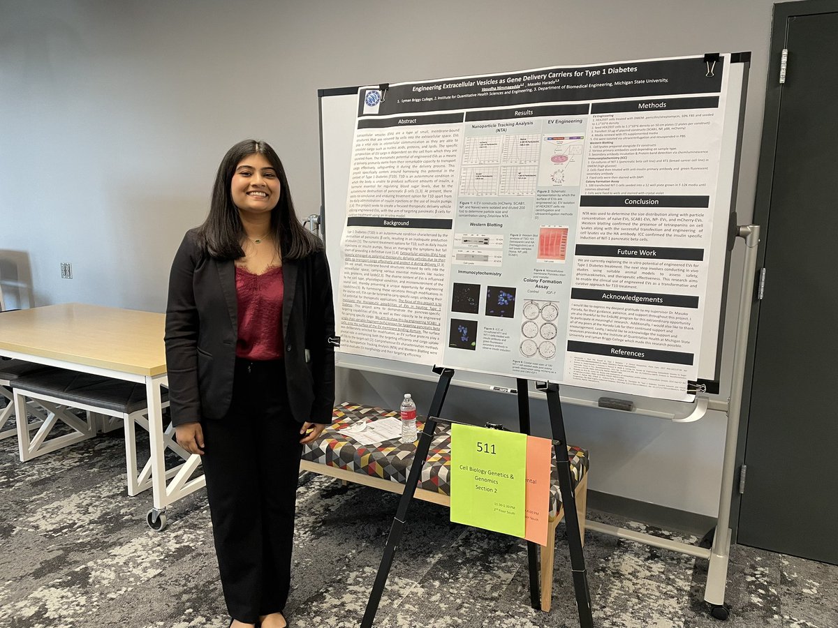 mharadalab's tweet photo. The lab was full of undergrads having fun this summer. 1 EnSURE scholar and 1 NatSci scholar - total 5 students (1 online)presented posters at the Mid-Michigan Symposium for Undergraduate Research Experiences (MId-SURE)https://t.co/bgZnKEItCy. Congrats! #MidSURE #EnSURE #MSU https://t.co/828gB0bvDc