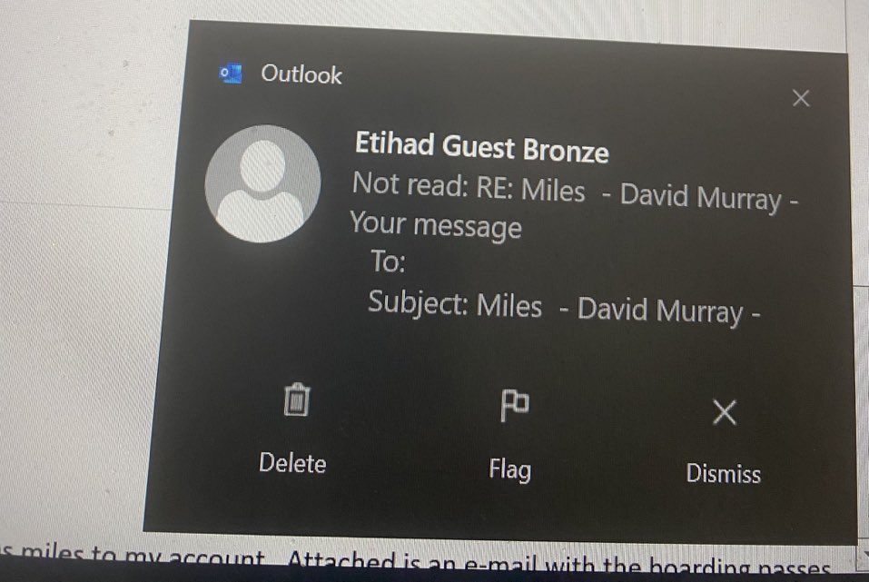 DavidMurray111's tweet photo. @etihad- deleting mails before reading them - joke !!!!! https://t.co/g8pYQQ55PU