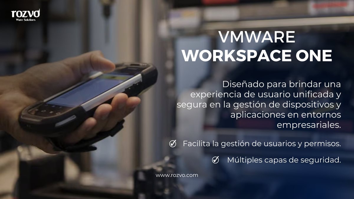 RozvoWS's tweet photo. La movilidad empresarial nunca ha sido tan fácil y efectiva como con Workspace ONE. Mantén a tus equipos de trabajo conectados y colaborando sin problemas, sin importar dónde estén 🛡️📱

#rozvo #honeywell #SolucionesHoneywell #implementacion https://t.co/eOrMRBYJK7