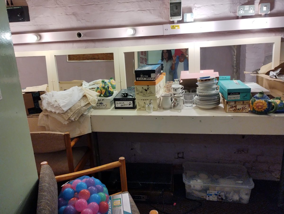 PrestonPlayhous's tweet photo. Just some of the many props that make a play or production look real. It is spring clean time at the theatre and these we brought out to be cleaned and sorted out #PrestonPlayhouse #Preston #PHShows https://t.co/ben8Vvs9qV