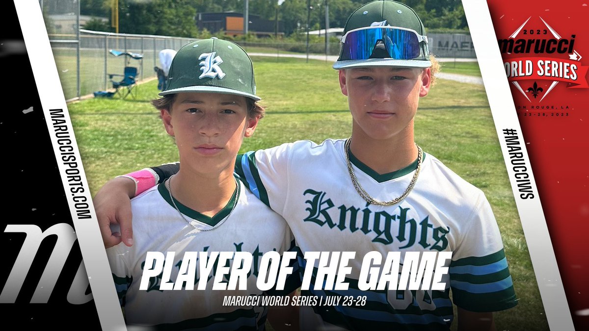 2D Sports Player of the Game (@2dsportspog) on Twitter photo ⭐️ PLAYER OF THE GAME ⭐️
#15 Kade Vinju: 6IP, 5H, 4K, 3ER, 2BB
#00 Sevin Domingue: 2-3, 2 1B, 2RBI’s
Summer Team: <a href="/knightknation4L/">Knights Knation #4L</a> 14U Victus Black
<a href="/2DsportsLA/">2D Sports Louisiana</a>
@maruccisports
#MarucciWS ⭐️ PLAYER OF THE GAME ⭐️
#15 Kade Vinju: 6IP, 5H, 4K, 3ER, 2BB
#00 Sevin Domingue: 2-3, 2 1B, 2RBI’s
Summer Team: <a href="/knightknation4L/">Knights Knation #4L</a> 14U Victus Black
<a href="/2DsportsLA/">2D Sports Louisiana</a>
@maruccisports
#MarucciWS