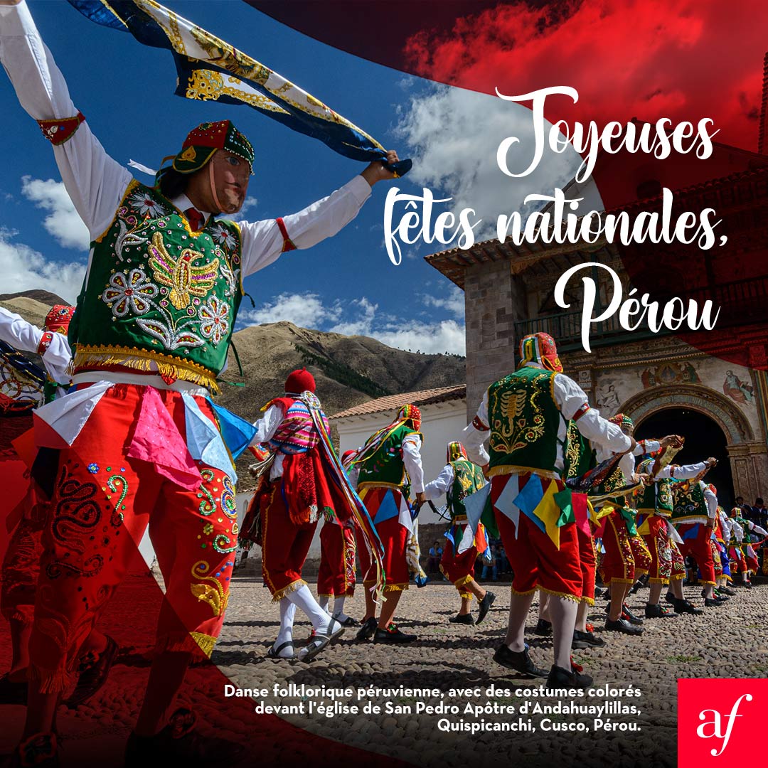 AFLima_Oficial's tweet photo. ¡La Alianza Francesa de Lima les desea unas Felices Fiestas Patrias! 🇵🇪✨  

Joyeuses fêtes nationales Pérou !

#AFLima #Feliz28 https://t.co/DuWUgSs0MV