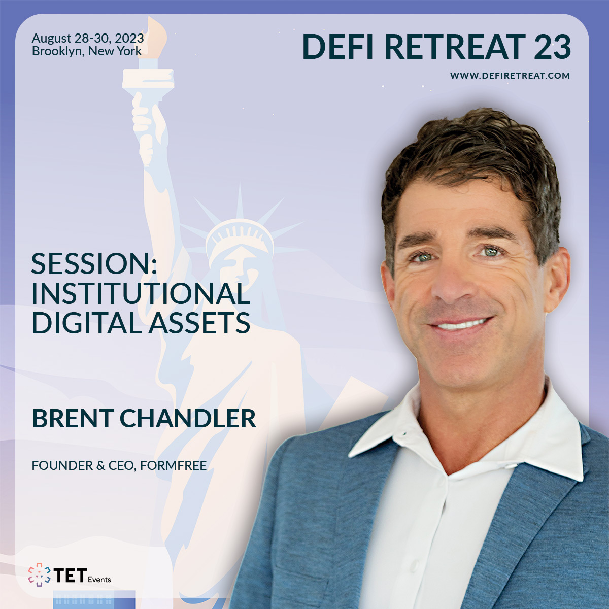 ⚡Brent Chandler, Founder &amp; CEO, <a href="/RealFormFree/">RealFormFree</a> is joining DeFi Retreat 23 (US)
Brent will join the off-the-record discussion about #institutional #digitalassets  along with <a href="/corp/">Alejandro Corpeño 👽</a> (<a href="/hello_iconic/">Hello Iconic</a>) and Lindsey Argalas (@TaxBit)
lnkd.in/eEE5EWiK
 #layer1 #crypto #staking #dr23
