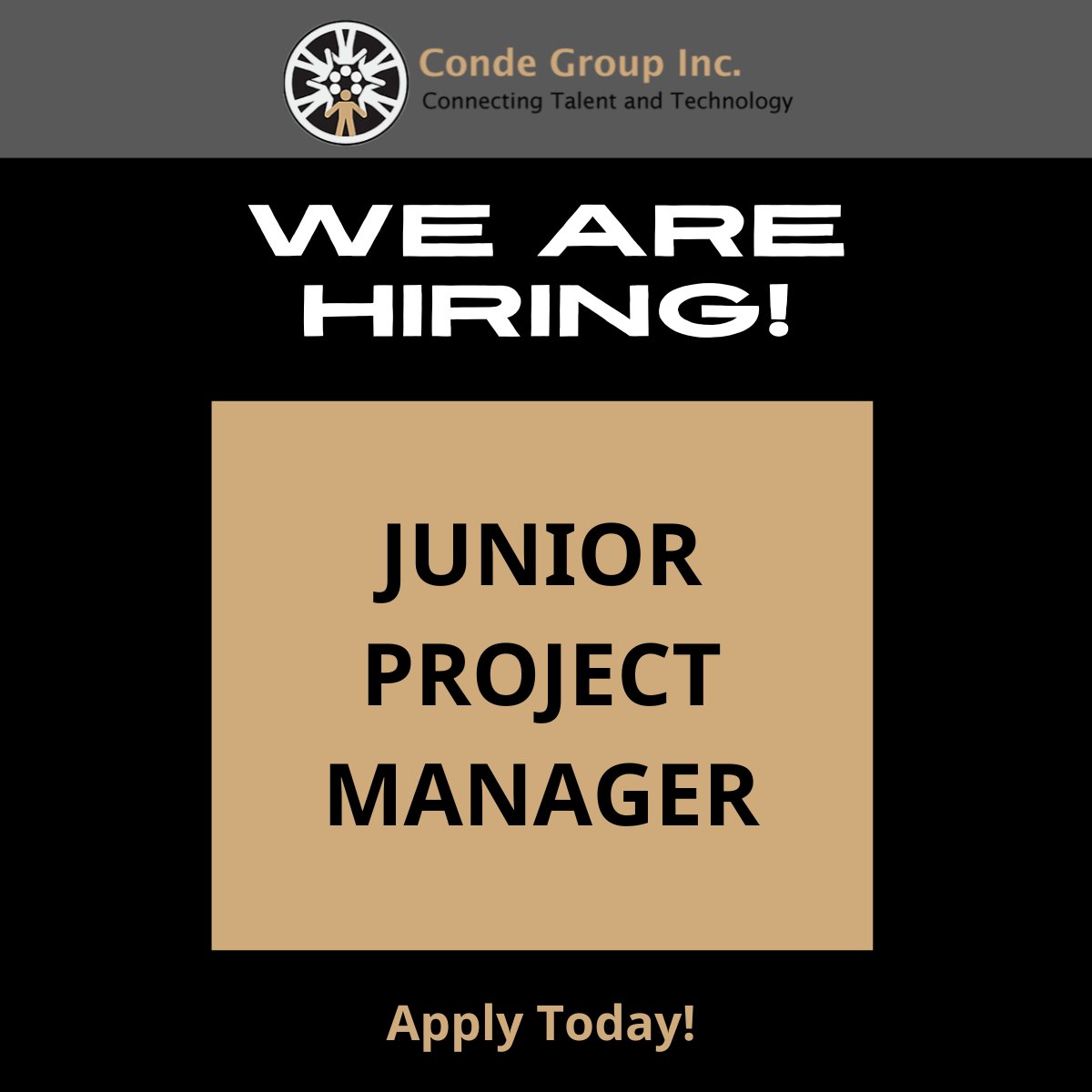 CondeGroup's tweet photo. We are looking for a Junior Project Manager for our client in Oakland, CA. Interested? Follow the link for complete details and to Easy Apply on LinkedIn.
https://t.co/Aw3QzfdIiw https://t.co/s2qUWIh1xT