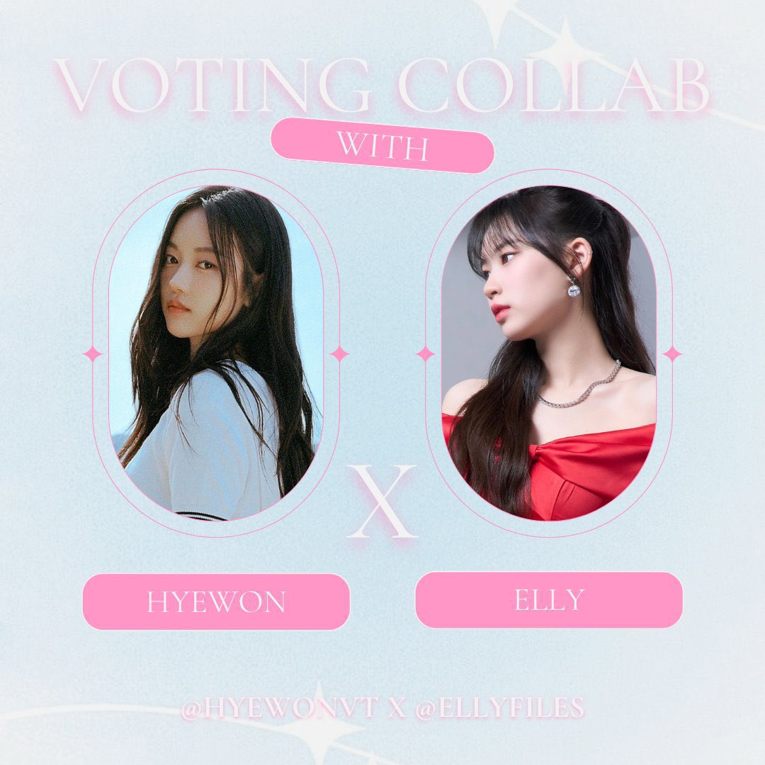 ellyfiles's tweet photo. [📢] NEW VOTING COLLAB 🩵
We are happy to announce our collab with @HYEWONVT !

We are coming together to support both #ELLY on Queendom Puzzle and #HYEWON on R U Next? 

The info on how to vote is linked below and please share your votes using  #ELLYxHYEWON 🩵
#엘리 #퀸덤퍼즐 https://t.co/cVQtoWmYB2
