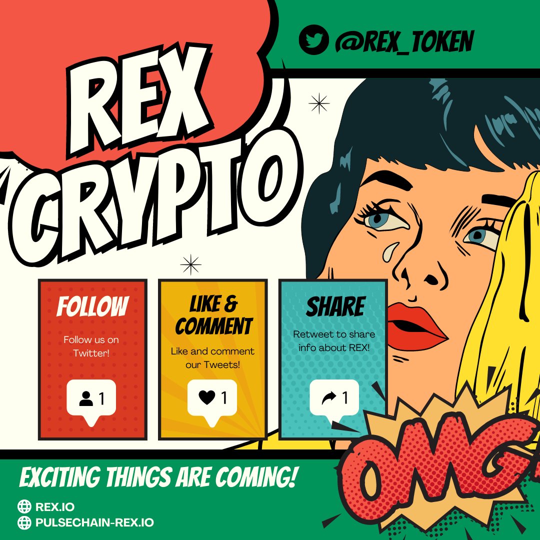 rex_token's tweet image. Yes, it's worth getting excited for!  Exciting things are coming!

#xrx #crypto #defi #pulsechain #stakingrewards #cryptonews