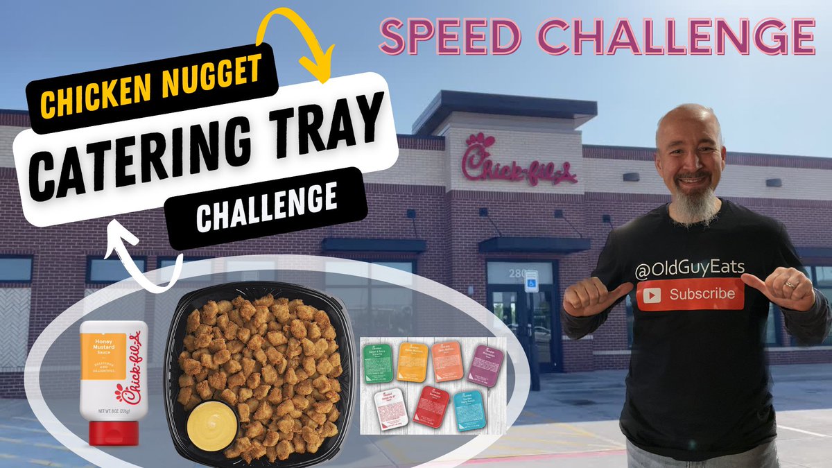 oldguyeats's tweet image. I am attempting to speed eat a catering tray from ​⁠@ChickfilA of their classic chicken nuggets.  (64 nuggets/serves 8).  My goal is 10 min.  
youtu.be/EvqFRWLvuLU

#foodchallenge #eatingchallenge #speedchallenge #speedeating #chickfila #chickennuggets #nuggets #oldguyeats